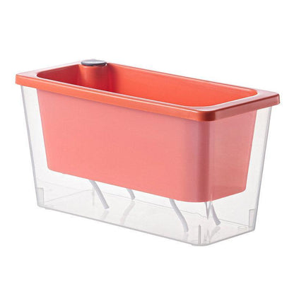 Balcony Vegetable Pot Planter Lazy Self Priming Flower Pot for Indoor Gardening - Pink - Mekamart Australia