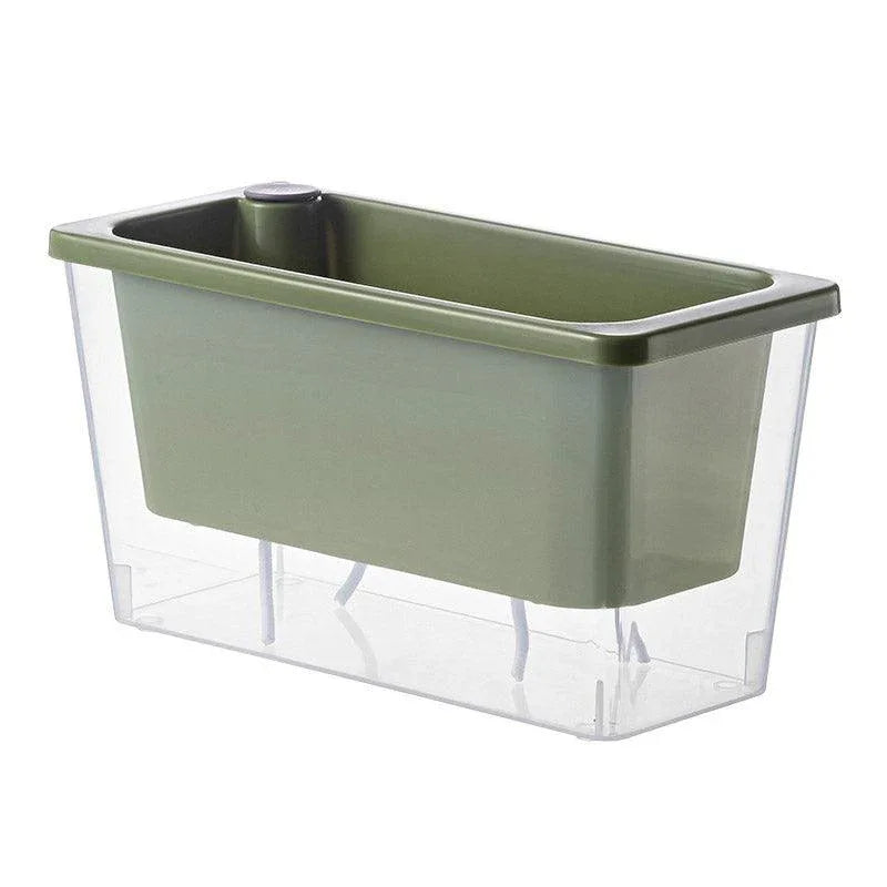Balcony Vegetable Pot Planter Lazy Self Priming Flower Pot for Indoor Gardening - White - Mekamart Australia