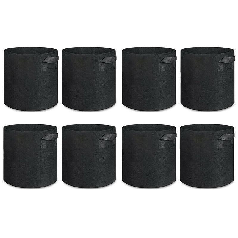 10 Pack Breathable Fabric Plant Grow Pots 2 to 20 Gallon Sizes - 20 Gallon-10PCS - Mekamart Australia