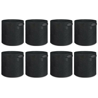 10 Pack Breathable Fabric Plant Grow Pots 2 to 20 Gallon Sizes - 20 Gallon-10PCS - Mekamart Australia