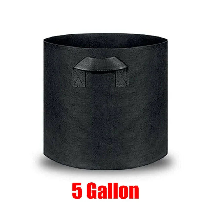 10 Pack Breathable Fabric Plant Grow Pots 2 to 20 Gallon Sizes - 20 Gallon-10PCS - Mekamart Australia