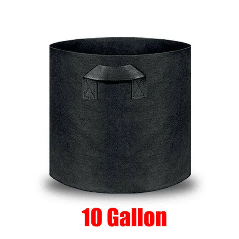 10 Pack Breathable Fabric Plant Grow Pots 2 to 20 Gallon Sizes - 20 Gallon-10PCS - Mekamart Australia