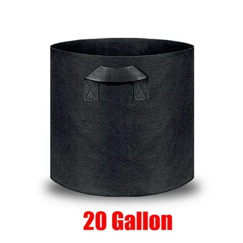 10 Pack Breathable Fabric Plant Grow Pots 2 to 20 Gallon Sizes - 20 Gallon-10PCS - Mekamart Australia