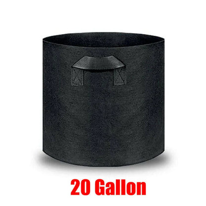 10 Pack Breathable Fabric Plant Grow Pots 2 to 20 Gallon Sizes - 20 Gallon-10PCS - Mekamart Australia