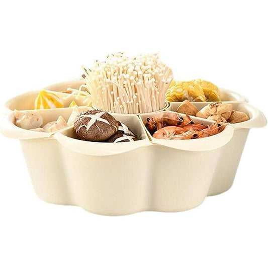 Multifunctional Hot Pot Platter 9 Grid Serving Dish Vegetable Snack Plate Tray - Mekamart Australia