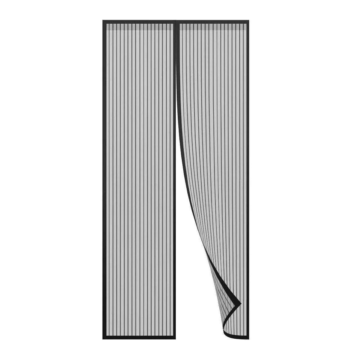 Striped Screen Door Curtain Mesh with Auto Close for Insect Protection and Ventilation - 80*210cm - Mekamart Australia