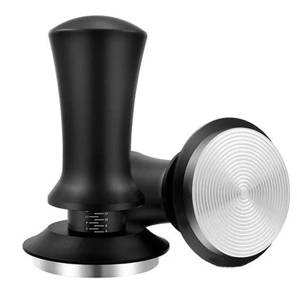 Adjustable Coffee Tamper with Scale Constant Pressure Espresso Powder Press Tool - Silver-58mm - Mekamart Australia