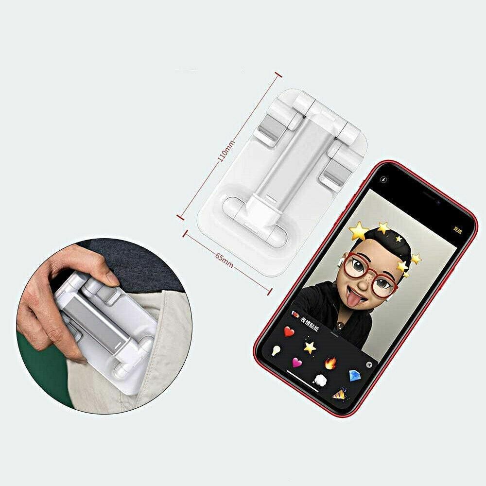 Foldable Adjustable Universal Desk Stand Holder For Mobile Phone Tablet Portable - Pink