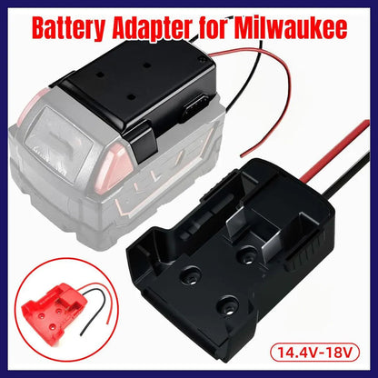 Diy For Milwaukee M18 Xc 18V Diy Project Battery Adapter/Base Power 2 Wirings - Red