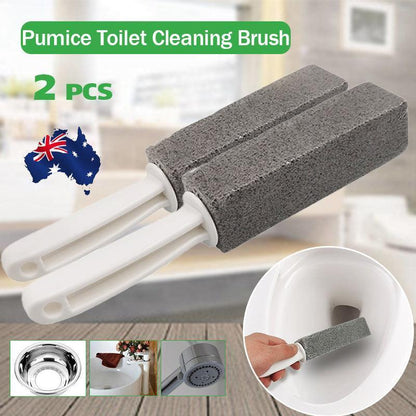 2X Toilet Bowl Brush Cleaning Pumice Stone Stains Bathtub Wand Tile Cleaner Tool - Mekamart Australia