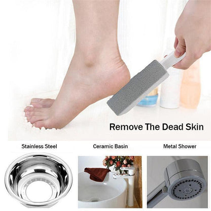 2X Toilet Bowl Brush Cleaning Pumice Stone Stains Bathtub Wand Tile Cleaner Tool - Mekamart Australia