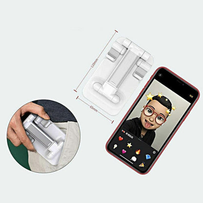 Foldable Adjustable Universal Desk Stand Holder For Mobile Phone Tablet Portable - White