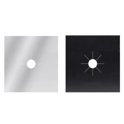 Gas Stove Burner Covers Reusable Hob Protectors Non Stick Liner Pad 4 Pcs - 4 PCS Black - Mekamart Australia
