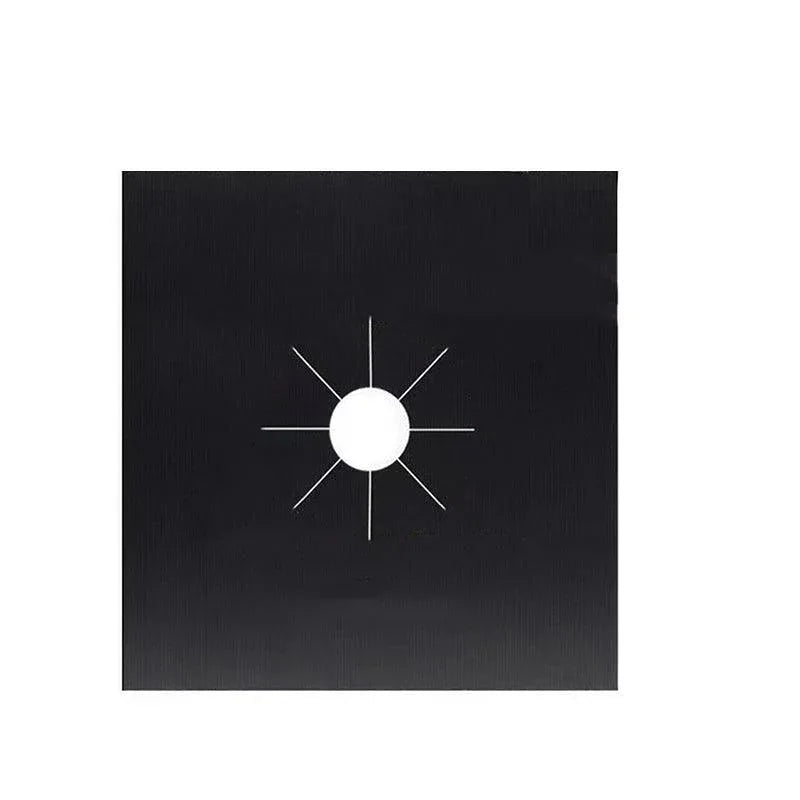 Gas Stove Burner Covers Reusable Hob Protectors Non Stick Liner Pad 4 Pcs - 4 PCS Black - Mekamart Australia