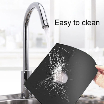 Gas Stove Burner Covers Reusable Hob Protectors Non Stick Liner Pad 4 Pcs - 4 PCS Silver - Mekamart Australia