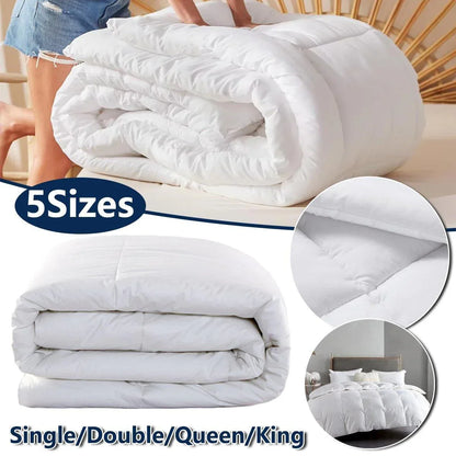 Luxury Hotel Quilt Core – Soft Microfiber Down Alternative Comforter for All Seasons - 210x210cm-Cotton - Mekamart Australia