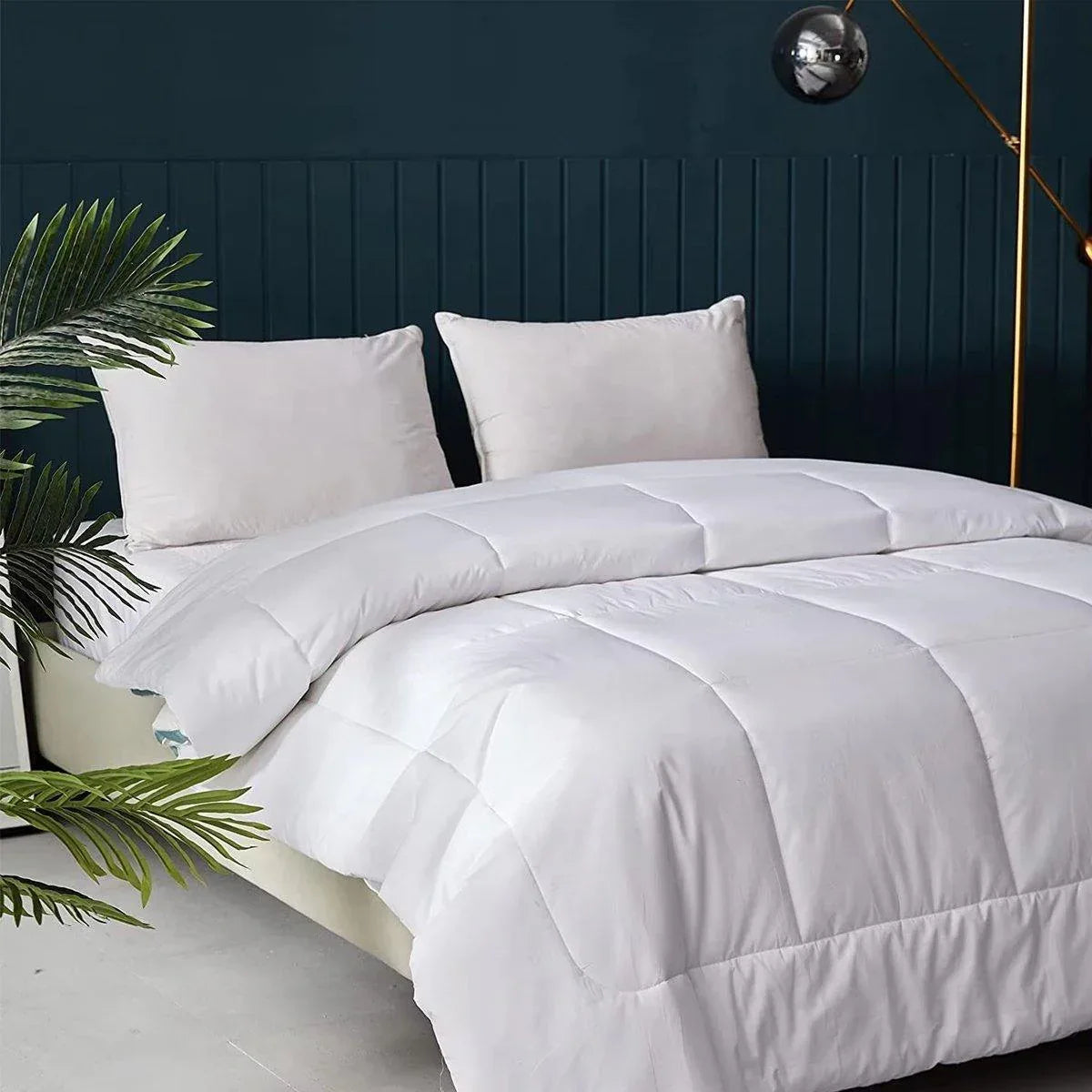 Luxury Hotel Quilt Core – Soft Microfiber Down Alternative Comforter for All Seasons - 210x210cm-Cotton - Mekamart Australia
