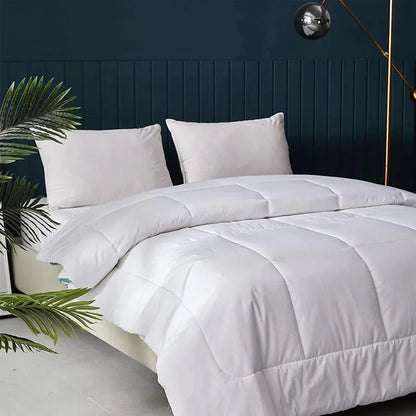 Luxury Hotel Quilt Core – Soft Microfiber Down Alternative Comforter for All Seasons - 210x210cm-Cotton - Mekamart Australia