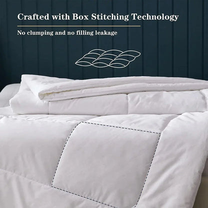 Luxury Hotel Quilt Core – Soft Microfiber Down Alternative Comforter for All Seasons - 210x210cm-Cotton - Mekamart Australia