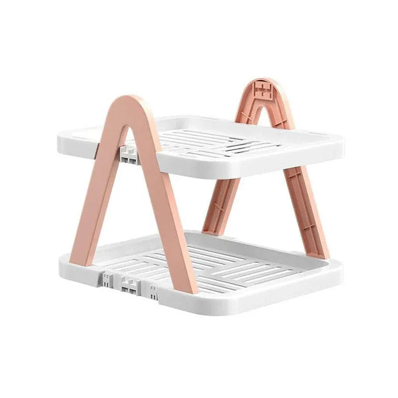 2/3 Tier Removable Shoe Rack Folding Storage Shelf Simple Space Saving Organizer - 2Tier-Blue - Mekamart Australia