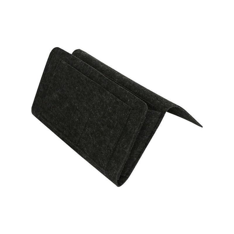 Bedside Storage Caddy Hanging Organizer Pocket Bag for Phone Remote Book - Black - Mekamart Australia