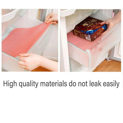 4PCS Cuttable Kitchen Anti-slip Mat Anti-fouling Refrigerator Drawer Liner Mat - Orange - Mekamart Australia