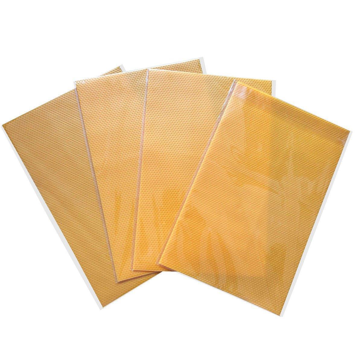 4PCS Cuttable Kitchen Anti-slip Mat Anti-fouling Refrigerator Drawer Liner Mat - Orange - Mekamart Australia