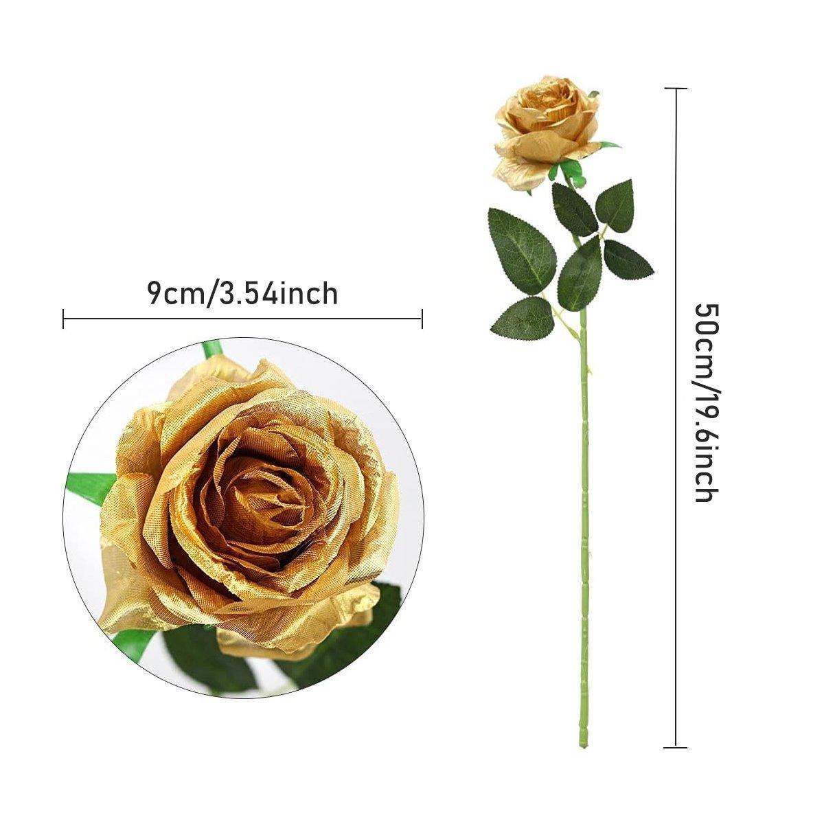 10pcs Artificial Silk Simulation Rose Flowers - Wedding Party Home Decorations - Light-Pink - Mekamart Australia