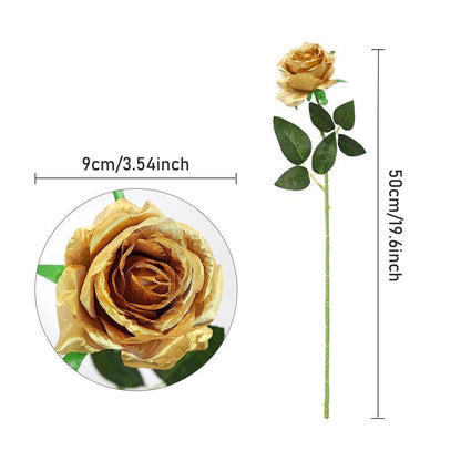 10pcs Artificial Silk Simulation Rose Flowers - Wedding Party Home Decorations - Light-Pink - Mekamart Australia