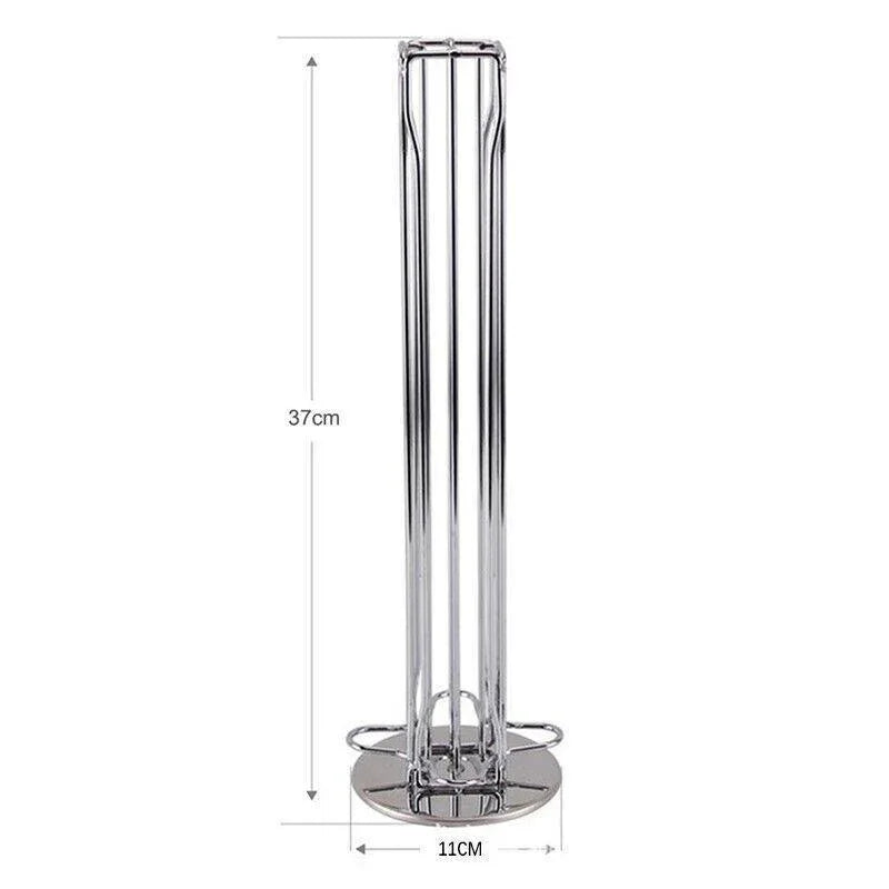 40 Capsules Rotating Coffee Pod Holder Rack for Nespresso Chrome Countertop Stand - Mekamart Australia