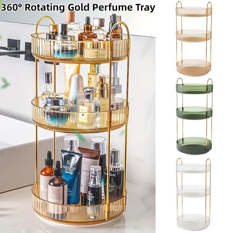 Rotating Cosmetic Organiser Home Storage Shelf Box for Makeup and Beauty Product - Green - Mekamart Australia