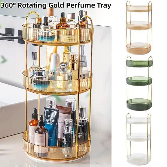 Rotating Cosmetic Organiser Home Storage Shelf Box for Makeup and Beauty Product - Green - Mekamart Australia