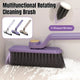 Multi-Functional Rotary Cleaning Brush Hard Bristle Slot Seam Wall Tile Brush - White - Mekamart Australia