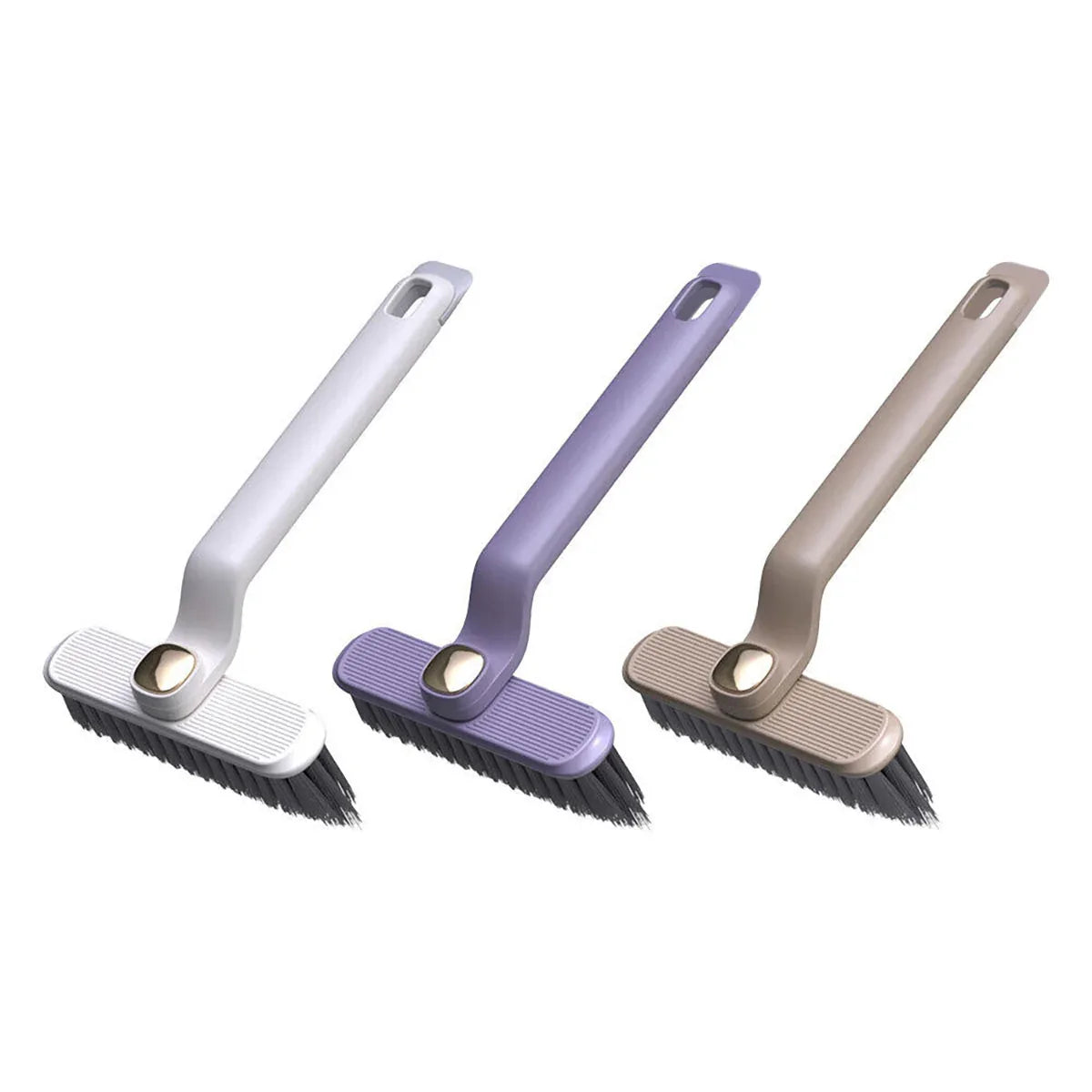 Multi-Functional Rotary Cleaning Brush Hard Bristle Slot Seam Wall Tile Brush - White - Mekamart Australia