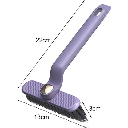 Multi-Functional Rotary Cleaning Brush Hard Bristle Slot Seam Wall Tile Brush - White - Mekamart Australia