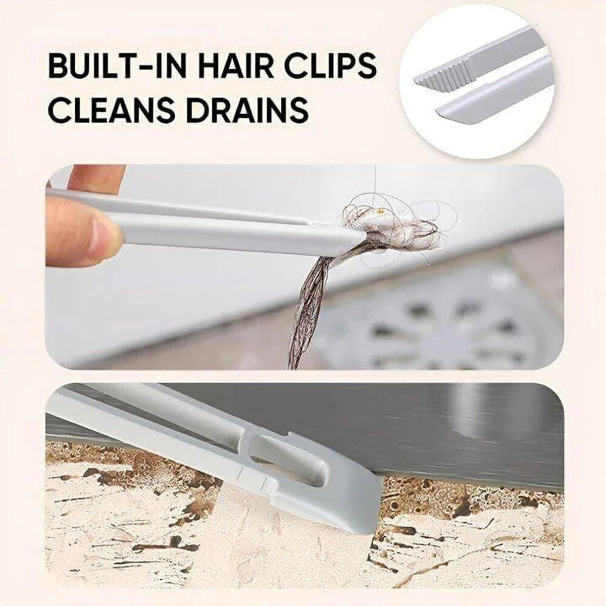 Multi-Functional Rotary Cleaning Brush Hard Bristle Slot Seam Wall Tile Brush - White - Mekamart Australia