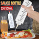 Squeeze Condiment Dispenser Bottles 250ml 500ml Sauce Craft Use Set of 6 - 250ML - Mekamart Australia