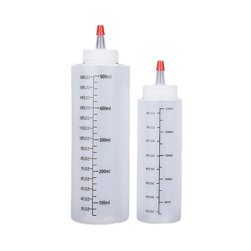 Squeeze Condiment Dispenser Bottles 250ml 500ml Sauce Craft Use Set of 6 - 250ML - Mekamart Australia