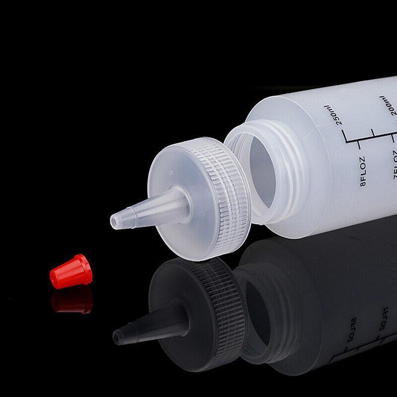 Squeeze Condiment Dispenser Bottles 250ml 500ml Sauce Craft Use Set of 6 - 250ML - Mekamart Australia