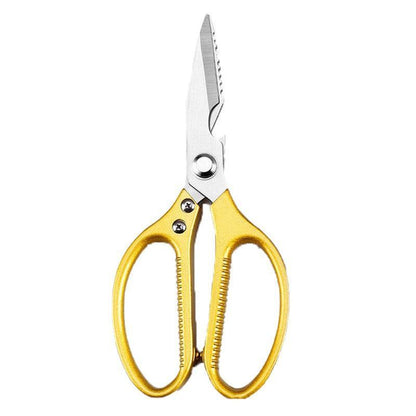 2X Japanese Heavy Duty Stainless Steel Kitchen Scissors Shears Fish Chicken Bone - 2pcs Silver
