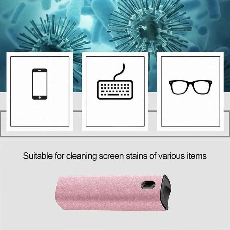 Phone Screen Cleaner Spray Fragrance Computer Screen Dust Removal Tool - Grey-without shell