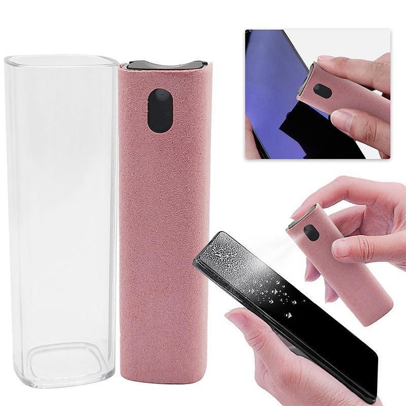 Phone Screen Cleaner Spray Fragrance Computer Screen Dust Removal Tool - Pink-with shell