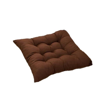 Soft Chair Cushion Pad for Indoor Outdoor Seating Square Seat Cover 35x35cm - Coffee