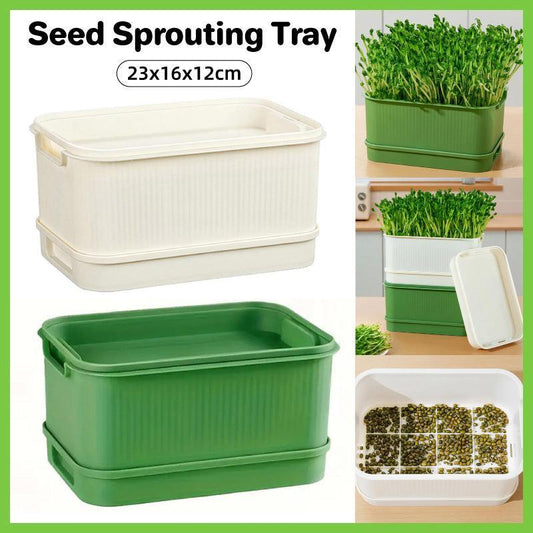 Seedling Tray Sprout Tray Soilless Hydroponic Planting Pot for Indoor Gardening - White - Mekamart Australia