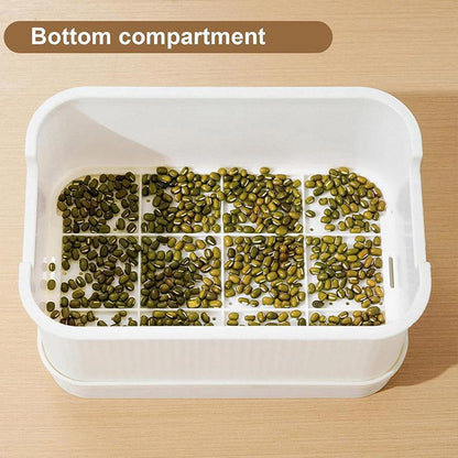Seedling Tray Sprout Tray Soilless Hydroponic Planting Pot for Indoor Gardening - White - Mekamart Australia