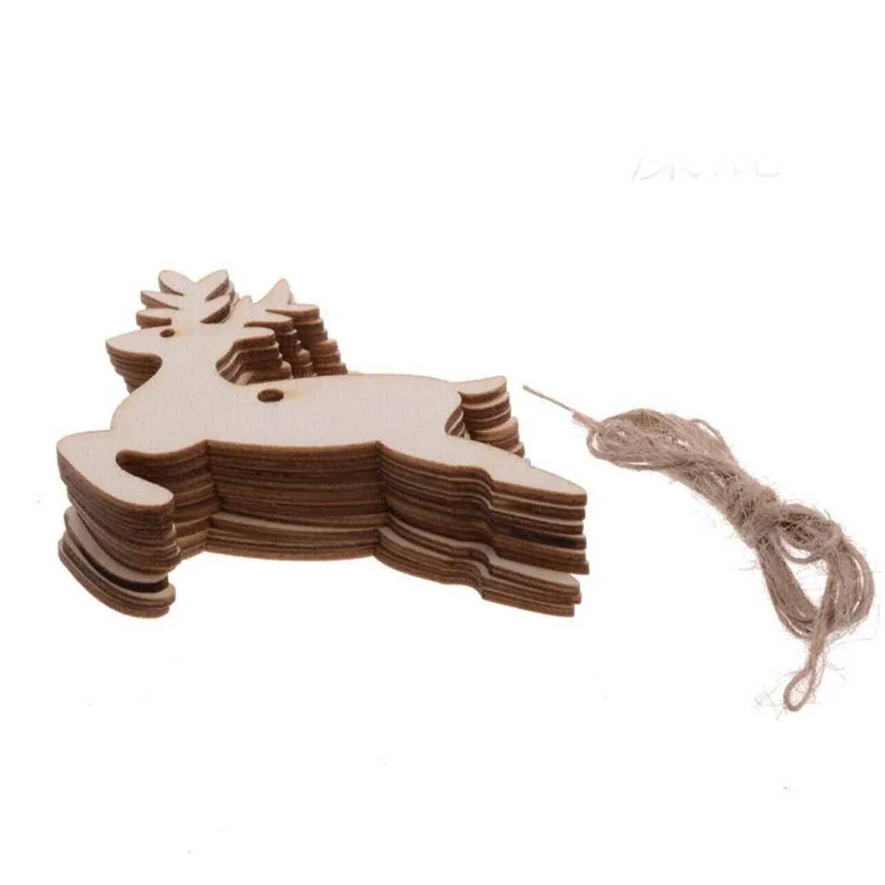 Wooden Christmas Hanging Ornament for Tree DIY Craft Decoration 10pcs - Star - Mekamart Australia