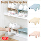 5pcs Double Layer Shoe Rack Simple Storage Organizer Space Saving Shoe Holder - Blue - Mekamart Australia