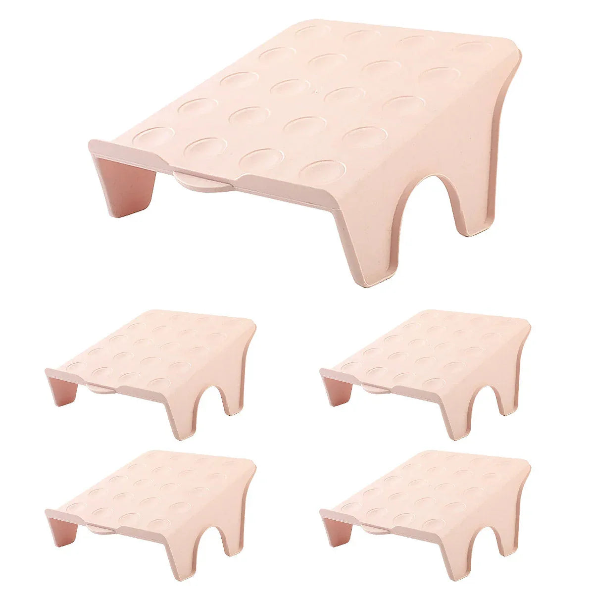 5pcs Double Layer Shoe Rack Simple Storage Organizer Space Saving Shoe Holder - Pink - Mekamart Australia