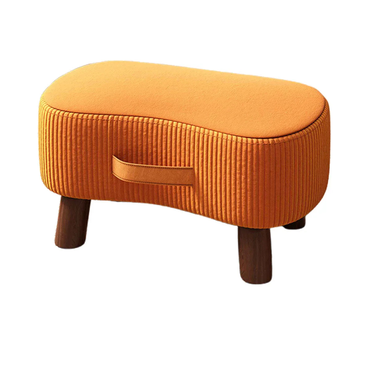 Small Stool for Home Simple Shoe Changing Low Seat Stool Wooden Household Use - Beige - Mekamart Australia