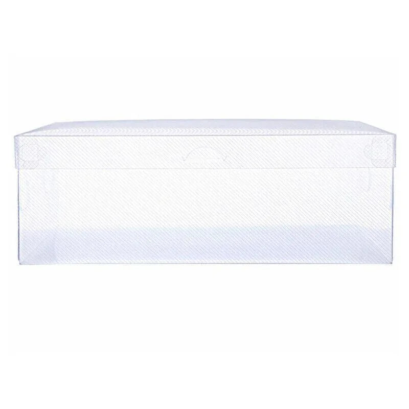 20x Clear Shoe Storage Box Foldable Stackable Plastic Shoe Boxes - Mekamart Australia